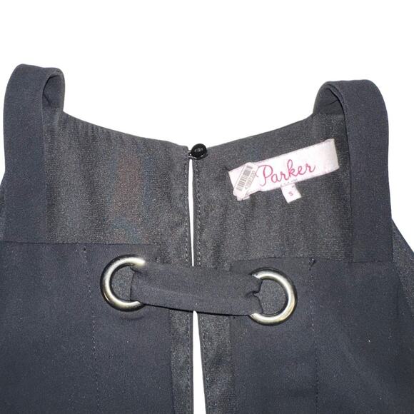 Parker Black Halter Side Tie Top SMALL - Picture 3 of 6